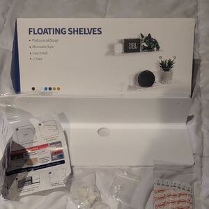 White Floating Shelves 2-Pack